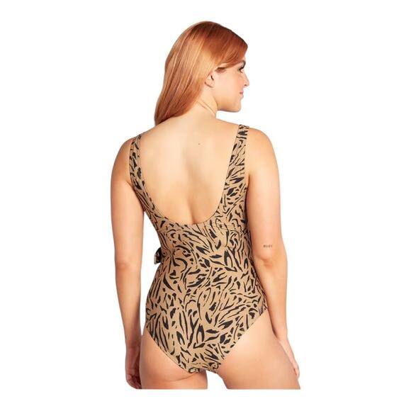 ModCloth NWT Sexy Supportive Animal Print Vneck Bonita One Piece Swimsuit Large - Picture 10 of 10